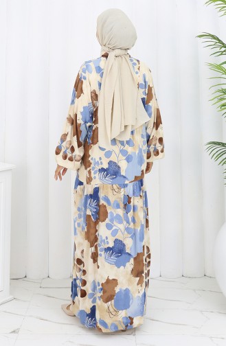 Brown Hijab Dress 2129-02