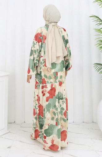 Beige Hijab Dress 2129-03