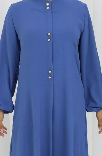 Button Detailed Aerobin Tunic 0175-04 Indigo 0175-04