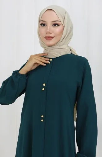 Knoop Gedetailleerde Aerobin Tuniek 0175-05 Smaragdgroen 0175-05