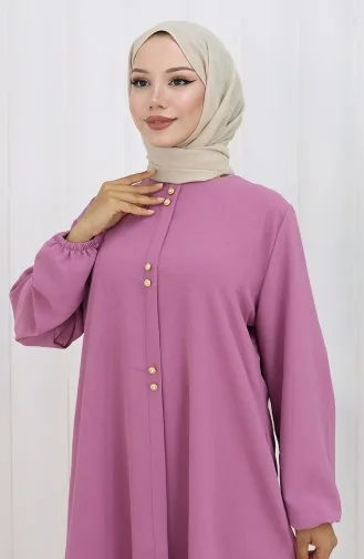 Tunique Aerobin à Boutons Détaillés 0175-06 Rose Poudré 0175-06