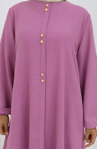 Tunique Aerobin à Boutons Détaillés 0175-06 Rose Poudré 0175-06