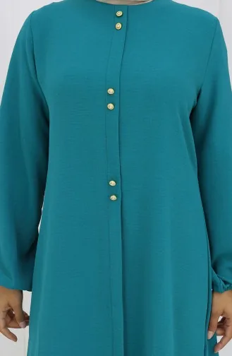 Button Detailed Aerobin Tunic 0175-08 Mint Green 0175-08