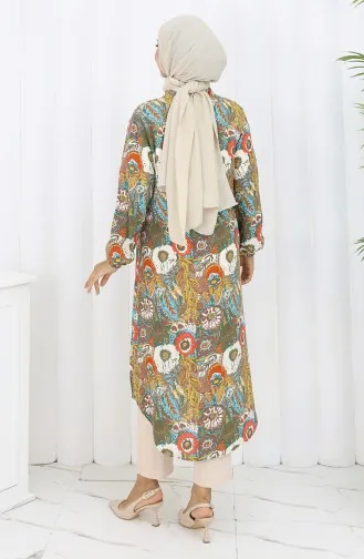 Tuniek Met Elastische Mouwen En Knopen 0134-05 Granaatappelbloem Mosterd 0134-05