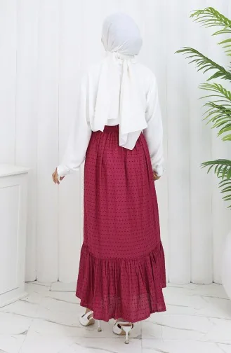 Beli Lastikli Etek 2127-02 Fuşya