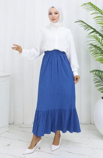 Elastic Waist Skirt 2127-05 Indigo 2127-05