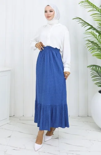 Elastic Waist Skirt 2127-05 Indigo 2127-05