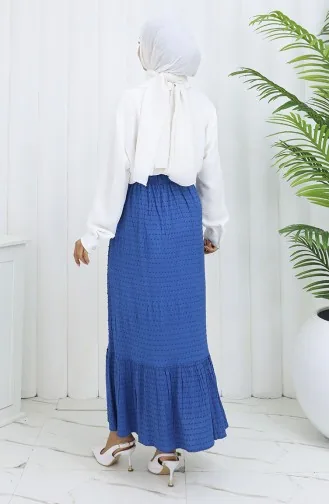 Elastic Waist Skirt 2127-05 Indigo 2127-05