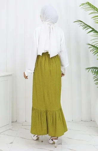 Rock Mit Elastischer Taille 2127-06 Ölgrün 2127-06