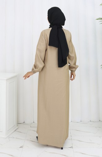 Beige Abayas 2502-03