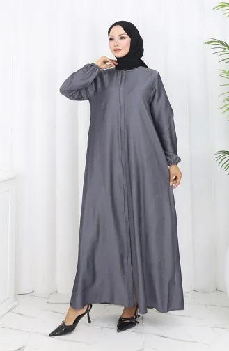 Abaya Met Ritssluiting Aan De Voorkant 2502-05 Antraciet 2502-05