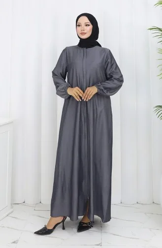 Abaya Met Ritssluiting Aan De Voorkant 2502-05 Antraciet 2502-05