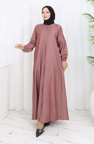 Abaya Met Ritssluiting Aan De Voorkant 2502-07 Claret Red 2502-07