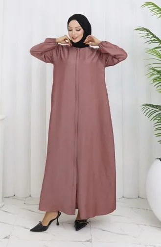 Abaya Met Ritssluiting Aan De Voorkant 2502-07 Claret Red 2502-07