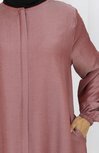 Abaya Met Ritssluiting Aan De Voorkant 2502-07 Claret Red 2502-07