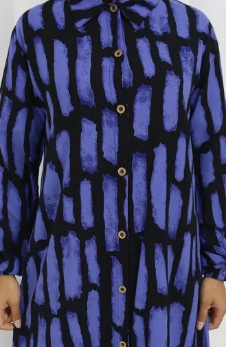 Viscose Fabric Tunic Trousers Double Suit 0131-02 Eggplant Color 0131-02