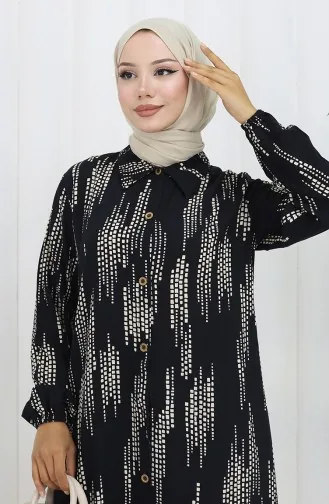 Viskose Stoff Tunika Hose Zweiteiler 0132-03 Schwarz 0132-03