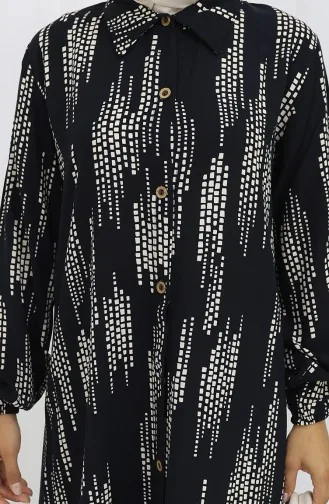 Viskose Stoff Tunika Hose Zweiteiler 0132-03 Schwarz 0132-03