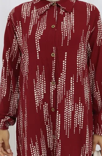 Viskose Stoff Tunika Hose Doppelanzug 0132-04 Weinrot 0132-04