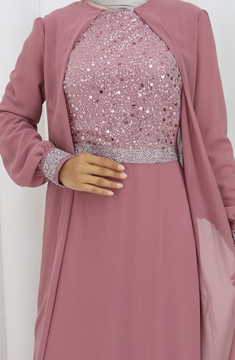 Chiffon Evening Dress 52876-03 Dried Rose 52876-03