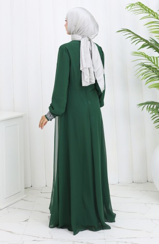 Chiffon Avondjurk 52876-04 Smaragdgroen 52876-04
