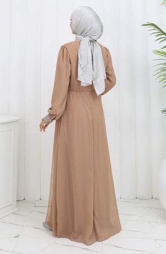 Chiffon Evening Dress 52876-05 Mink 52876-05