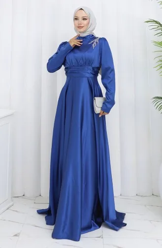 Satijnen Avondjurk 52880-06 Petrol 52880-06