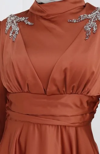 Satin Evening Dress 52880-08 Copper 52880-08