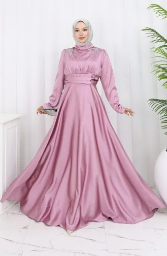 Satijnen Avondjurk 52880-09 Dusty Rose 52880-09