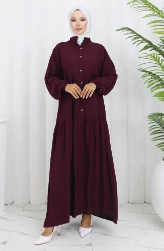 Claret Red Hijab Dress 2130-03