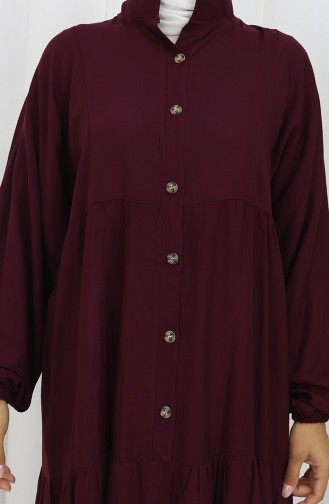 Claret Red Hijab Dress 2130-03
