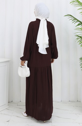 Robe Hijab Couleur Brun 2130-04