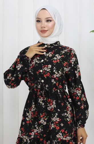 Black Hijab Dress 2132-02