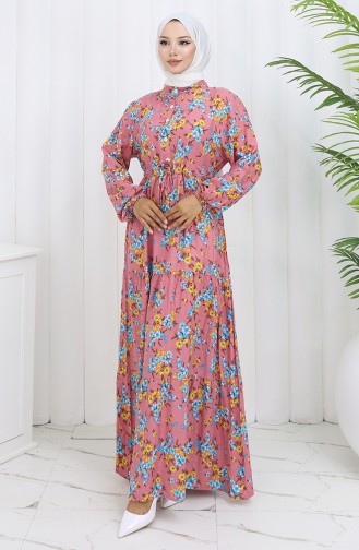 Powder Hijab Dress 2132-03