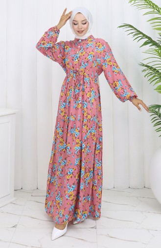 Powder Hijab Dress 2132-03