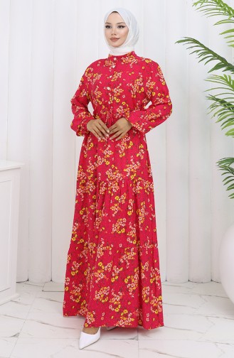 Robe Hijab Fleur de grenadine 2132-04