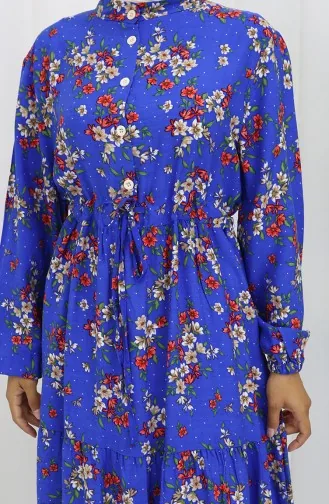 Viscose Fabric Tied Waist Dress 2132-05 Saks 2132-05