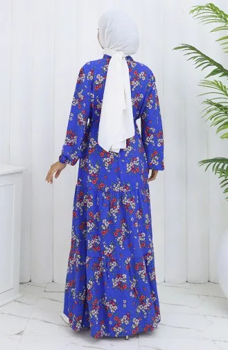 Viscose Fabric Tied Waist Dress 2132-05 Saks 2132-05