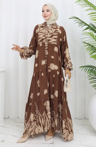 Braun Hijab Kleider 2133-02