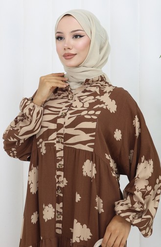 Braun Hijab Kleider 2133-02