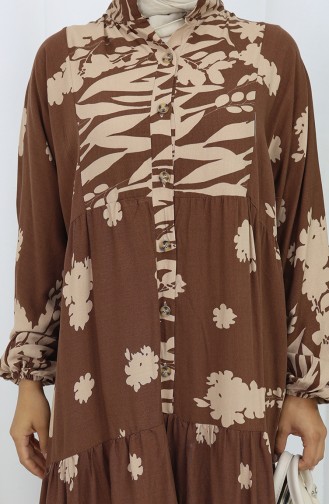 Braun Hijab Kleider 2133-02