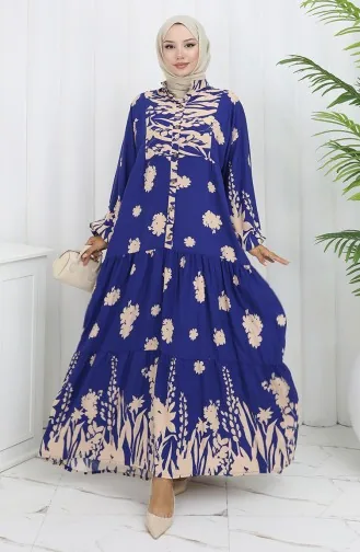 Robe Demi-boutonnée En Tissu Viscose 2133-06 Saks Mink 2133-06