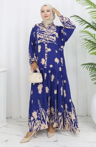 Robe Demi-boutonnée En Tissu Viscose 2133-06 Saks Mink 2133-06