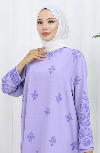 Desenli Tunik 1012-01 Lila
