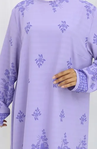 Desenli Tunik 1012-01 Lila