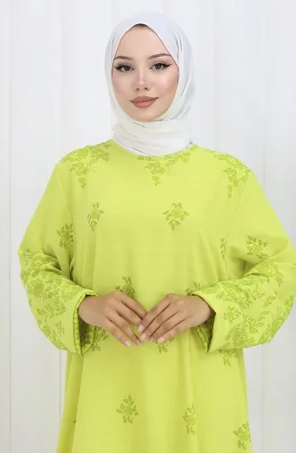 Gemusterte Tunika 1012-02 Ölgrün 1012-02