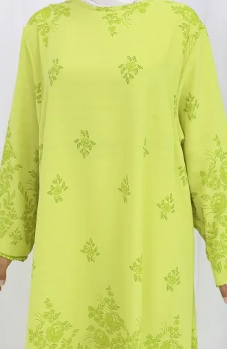 Gemusterte Tunika 1012-02 Ölgrün 1012-02