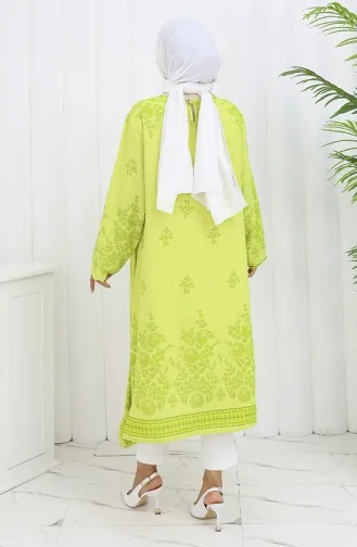 Gemusterte Tunika 1012-02 Ölgrün 1012-02