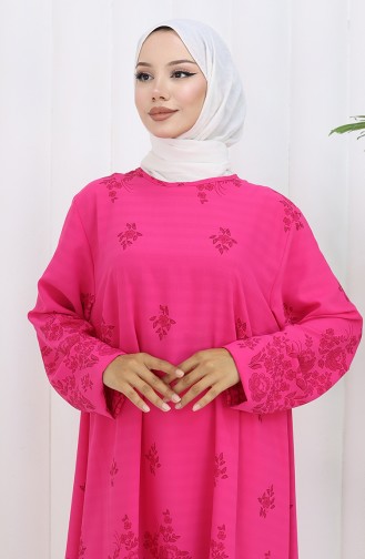 Desenli Tunik 1012-04 Fuşya