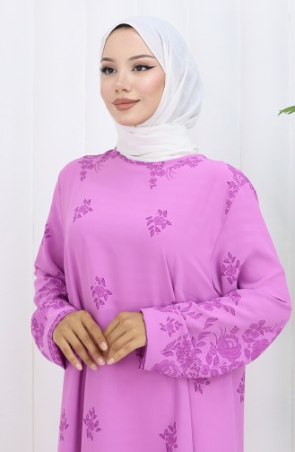 Desenli Tunik 1012-07 Gül Kurusu